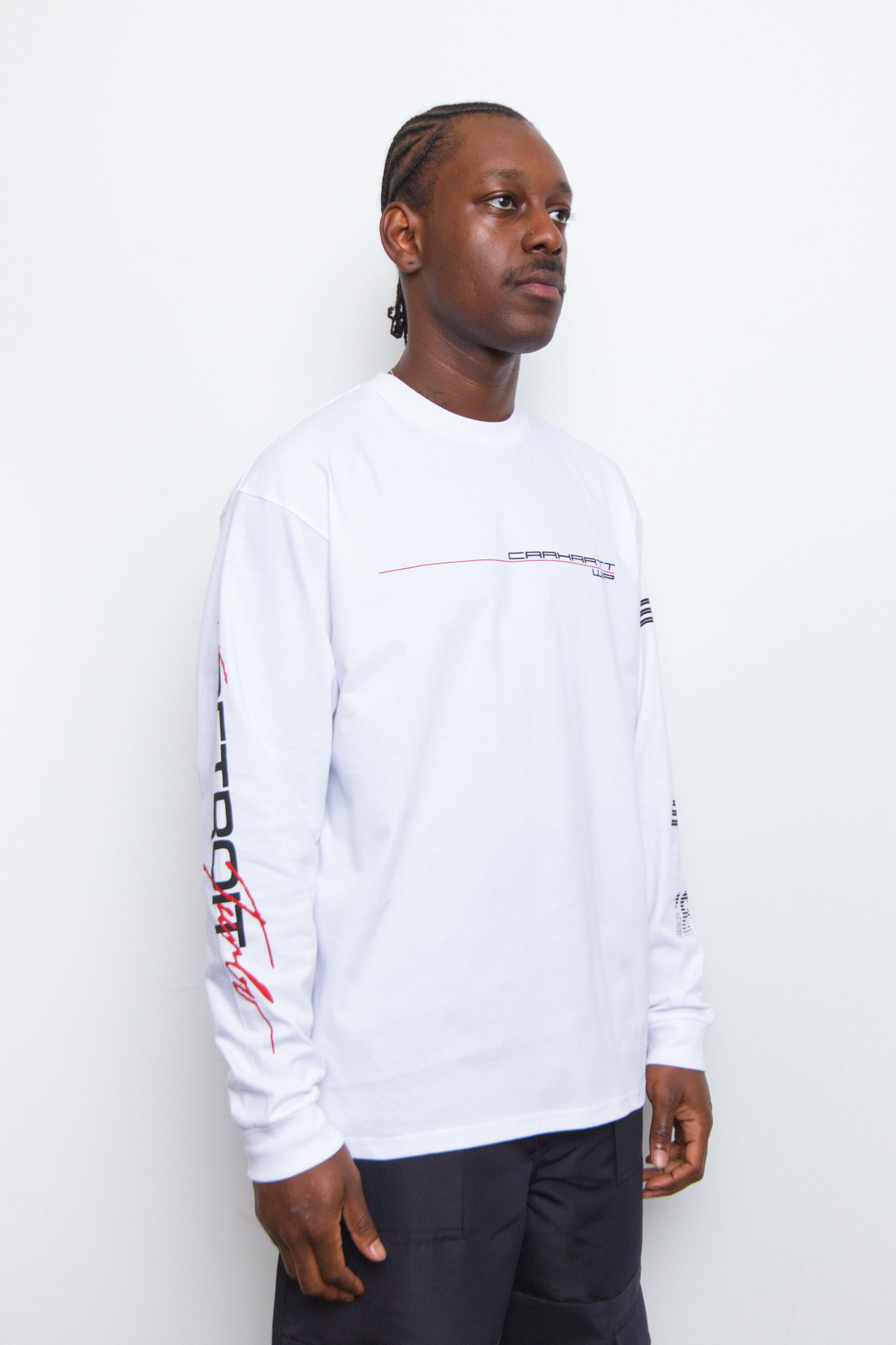 Detroit Turbo Long Sleeve Tee White