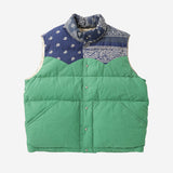 Men's Kerchief Down Vest Green 0226905013017