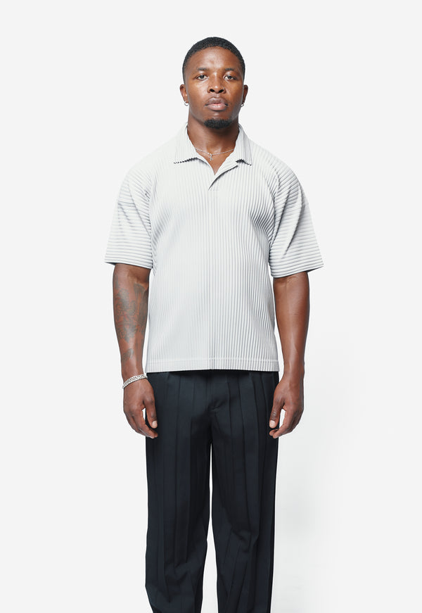 Basics Pleated Polo Light Grey HP59-JM530-11