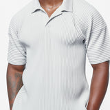 Basics Pleated Polo Light Grey HP59-JM530-11