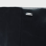 High Engine Boot Black Tensile Cattle Hide