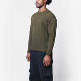 Ribbed Crewneck 63 Army Green CGB41207CZ63