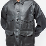 Filson Faux Leather Panelled Jacket Black