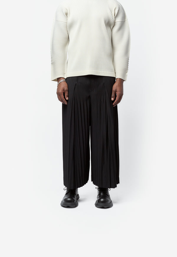 Monthly Colour December Pleated Pant Black HP58-JF124-15