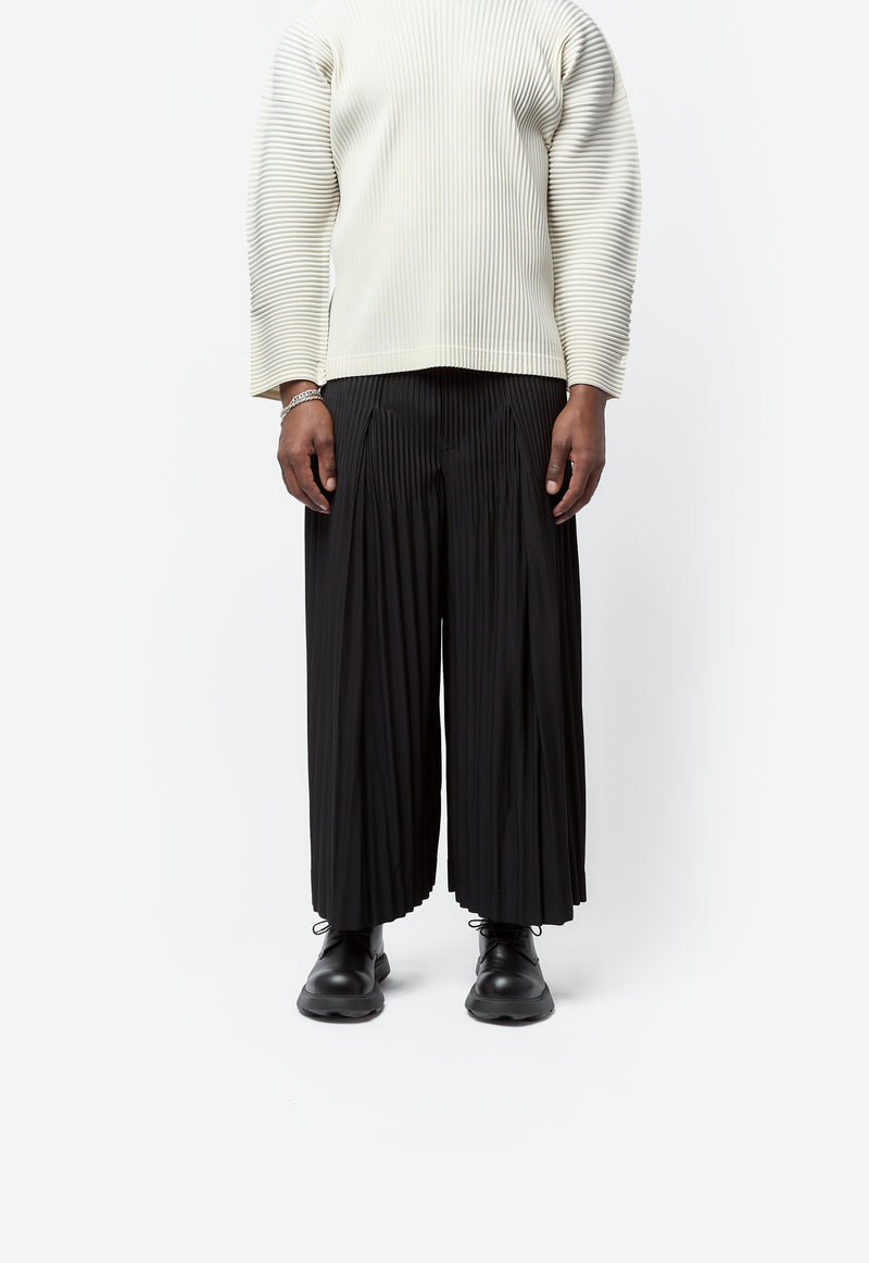 Monthly Colour December Pleated Pant Black HP58-JF124-15