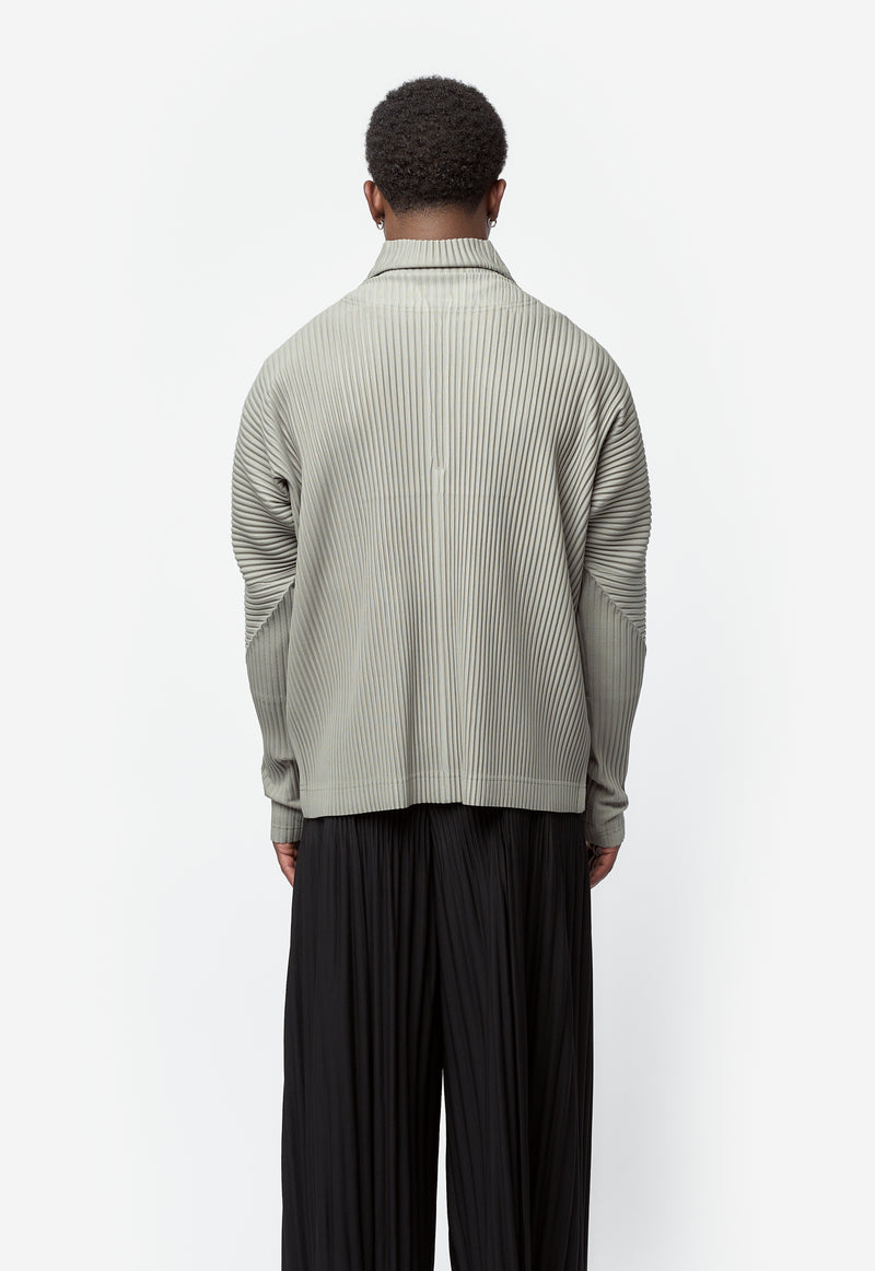 Monthly Colour November Pleated Zip Sweater Managan Green HP58-JK112-64