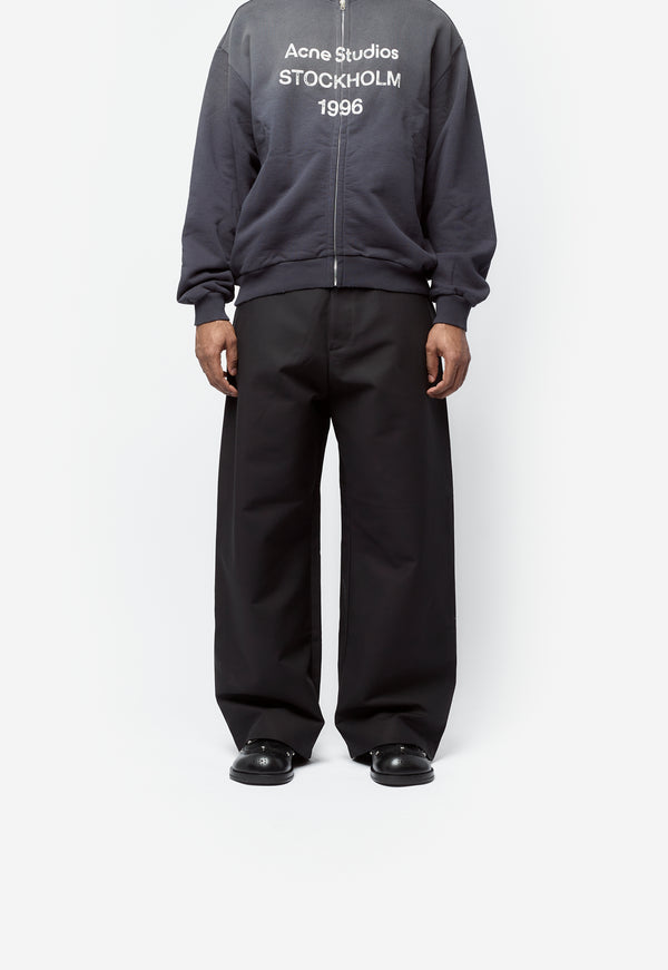 Satin Trousers Black TROU001090