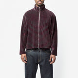 Shrunken Full Zip Merlot Houdini Check Velour M2266SM
