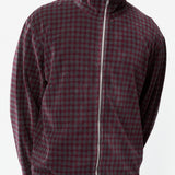 Shrunken Full Zip Merlot Houdini Check Velour M2266SM