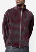 Shrunken Full Zip Merlot Houdini Check Velour M2266SM