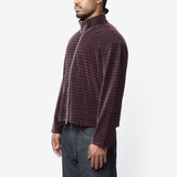 Shrunken Full Zip Merlot Houdini Check Velour M2266SM