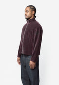 Shrunken Full Zip Merlot Houdini Check Velour M2266SM