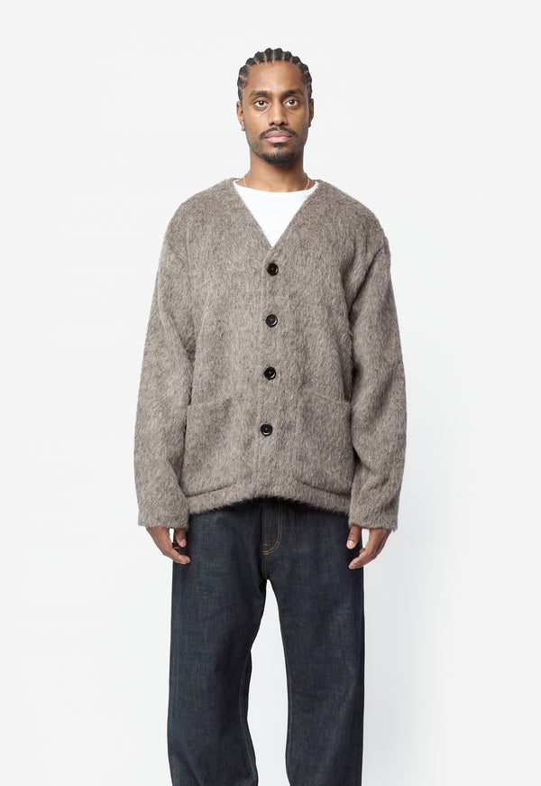 Cardigan Mole Grey Hairy Wool M2266CM