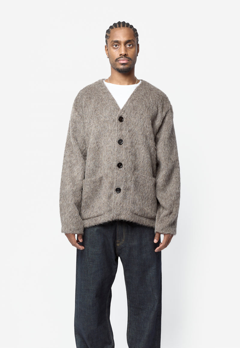 Cardigan Mole Grey Hairy Wool M2266CM