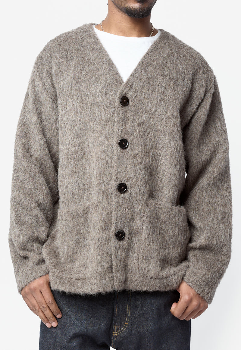 Cardigan Mole Grey Hairy Wool M2266CM