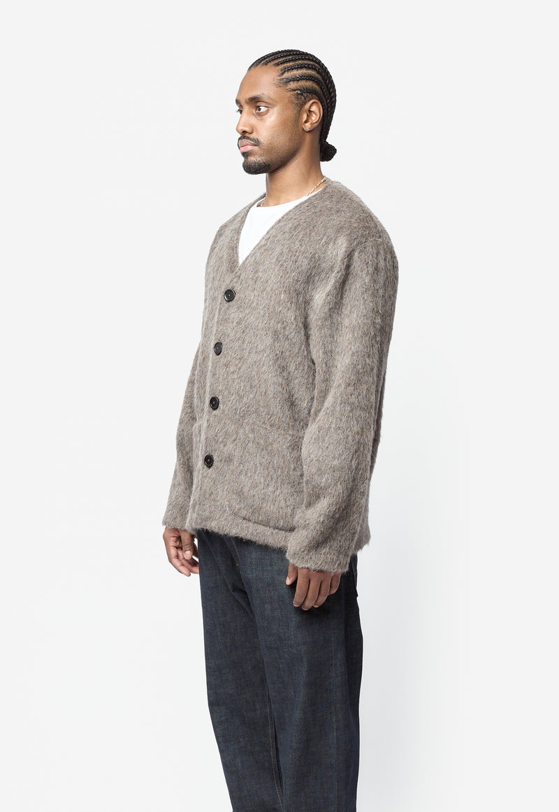 Cardigan Mole Grey Hairy Wool M2266CM