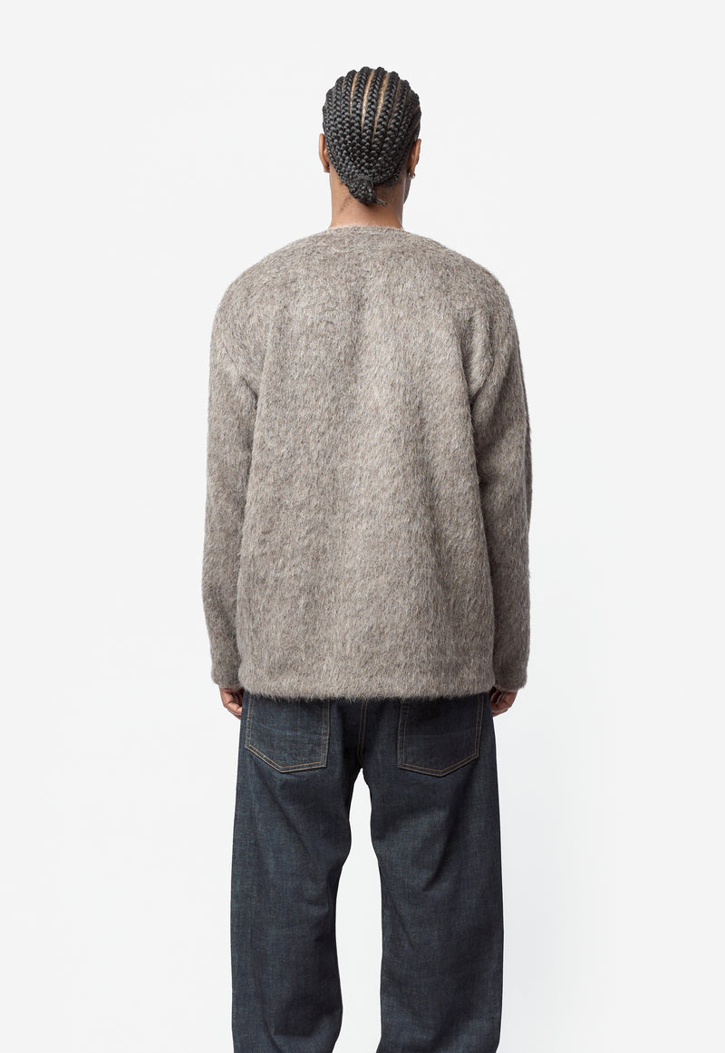 Cardigan Mole Grey Hairy Wool M2266CM