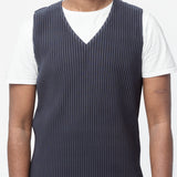 Basics Pleated Vest Navy HP66-JE510-75