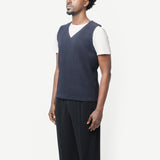 Basics Pleated Vest Navy HP66-JE510-75