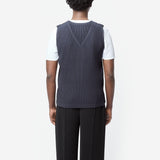 Basics Pleated Vest Navy HP66-JE510-75
