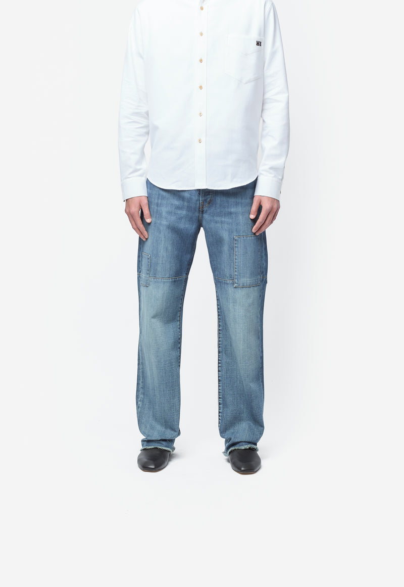 Men's Chance Denim Patched Blue Vintage Wash MS26DE01-CO06-502
