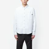 Cotton Pique Isaac Oxford Shirt White MS26SH09-CO03-001