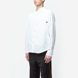 Cotton Pique Isaac Oxford Shirt White MS26SH09-CO03-001