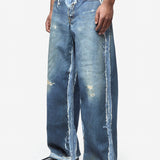 Trompe L'oeil Jeans Mid Blue RW-UX-TROU000001