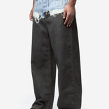 Men's Printed Pinstripe Jeans Blue/Black FN-UX-TROU0000056
