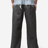 Men's Printed Pinstripe Jeans Blue/Black FN-UX-TROU0000056