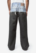 Men's Printed Pinstripe Jeans Blue/Black FN-UX-TROU0000056