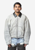 Men's Faded Denim Jacket White/Black FN-MN-OUTW0001285