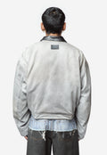 Men's Faded Denim Jacket White/Black FN-MN-OUTW0001285