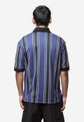 Men's Striped Knit Polo Navy/Black WQ-T009-051