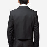 Men's Cropped Blazer Black PQ-J050-051
