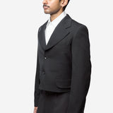 Men's Cropped Blazer Black PQ-J050-051