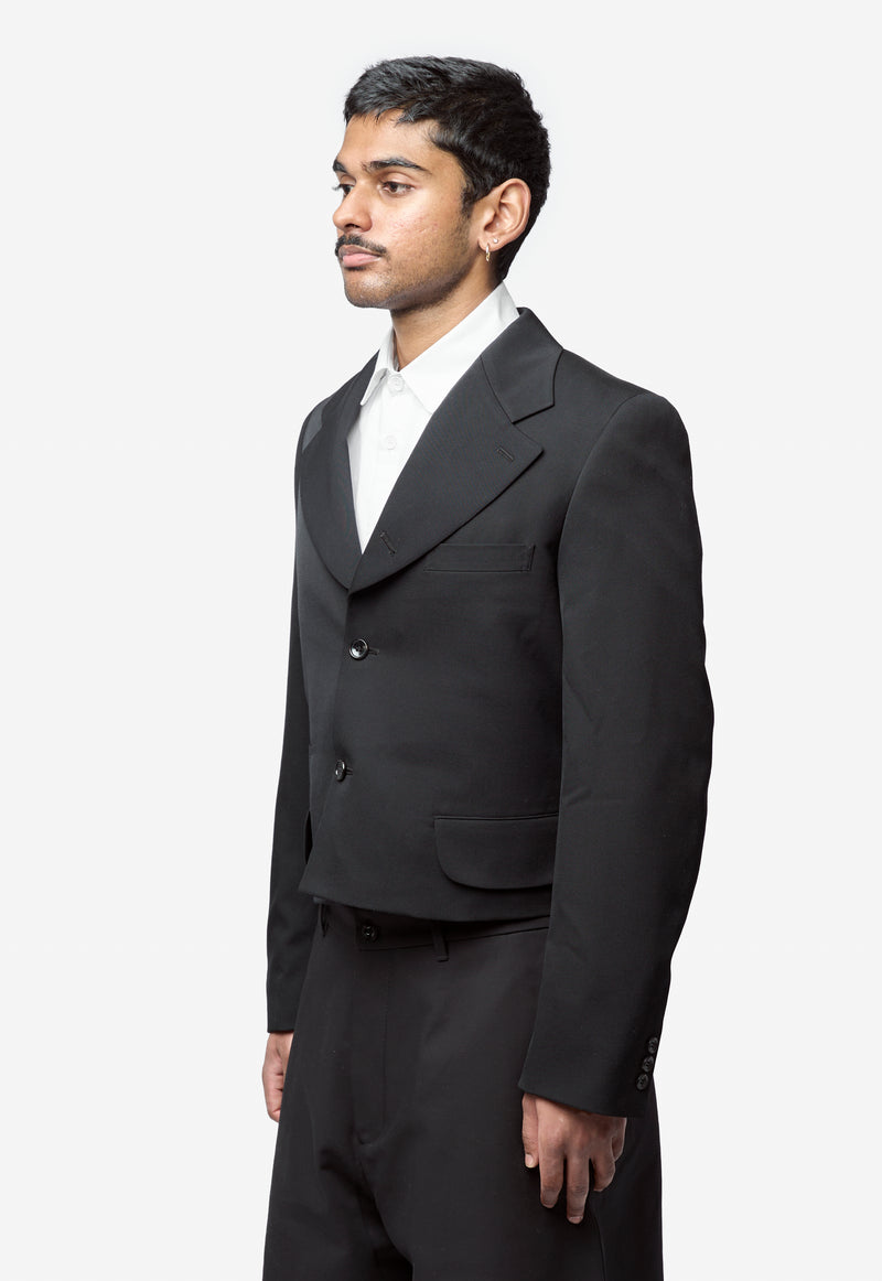 Men's Cropped Blazer Black PQ-J050-051