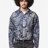 Floral Pattern Jacket Navy WQ-J202-051-1-3