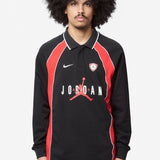 Jordan Flight Long-Sleeve Polo Jersey Black IF1915-010