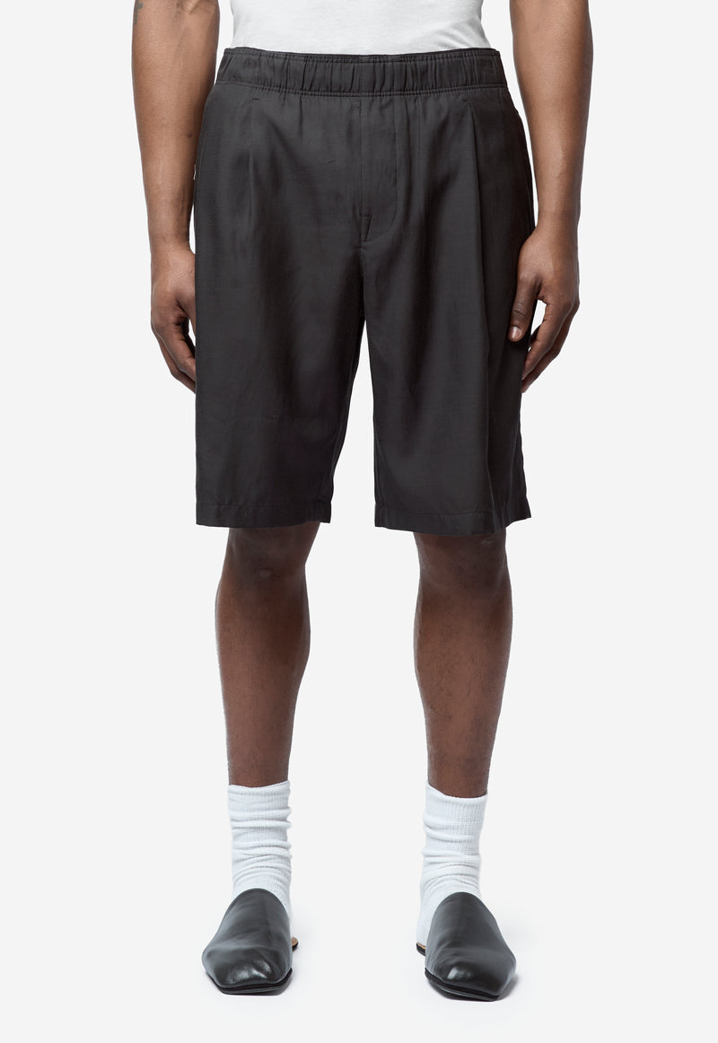 Men's Leisure Shorts Still Black Calm Cupro Cotton M2264LSB