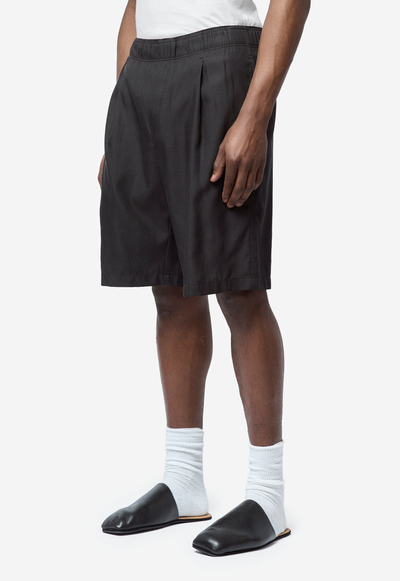 Men's Leisure Shorts Still Black Calm Cupro Cotton M2264LSB