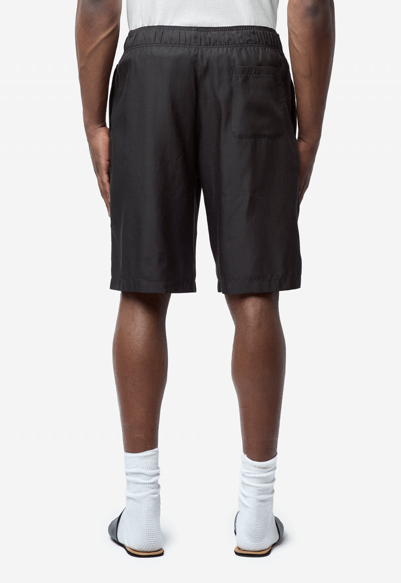 Men's Leisure Shorts Still Black Calm Cupro Cotton M2264LSB