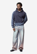 Men's Sprayed Logo Hoodie Navy/White FN-UX-SWEA000111
