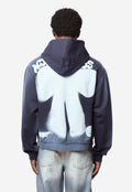 Men's Sprayed Logo Hoodie Navy/White FN-UX-SWEA000111