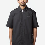 Men's Short Sleeve Postal Zip Shirt Black/Wax I036189