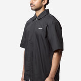 Men's Short Sleeve Postal Zip Shirt Black/Wax I036189