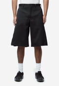 Men's Wool Satin Zip Shorts Black PQ-P053-051-1-3