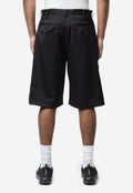 Men's Wool Satin Zip Shorts Black PQ-P053-051-1-3