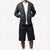 Wool Satin Zip Shorts Black PQ-P053-051-1-3