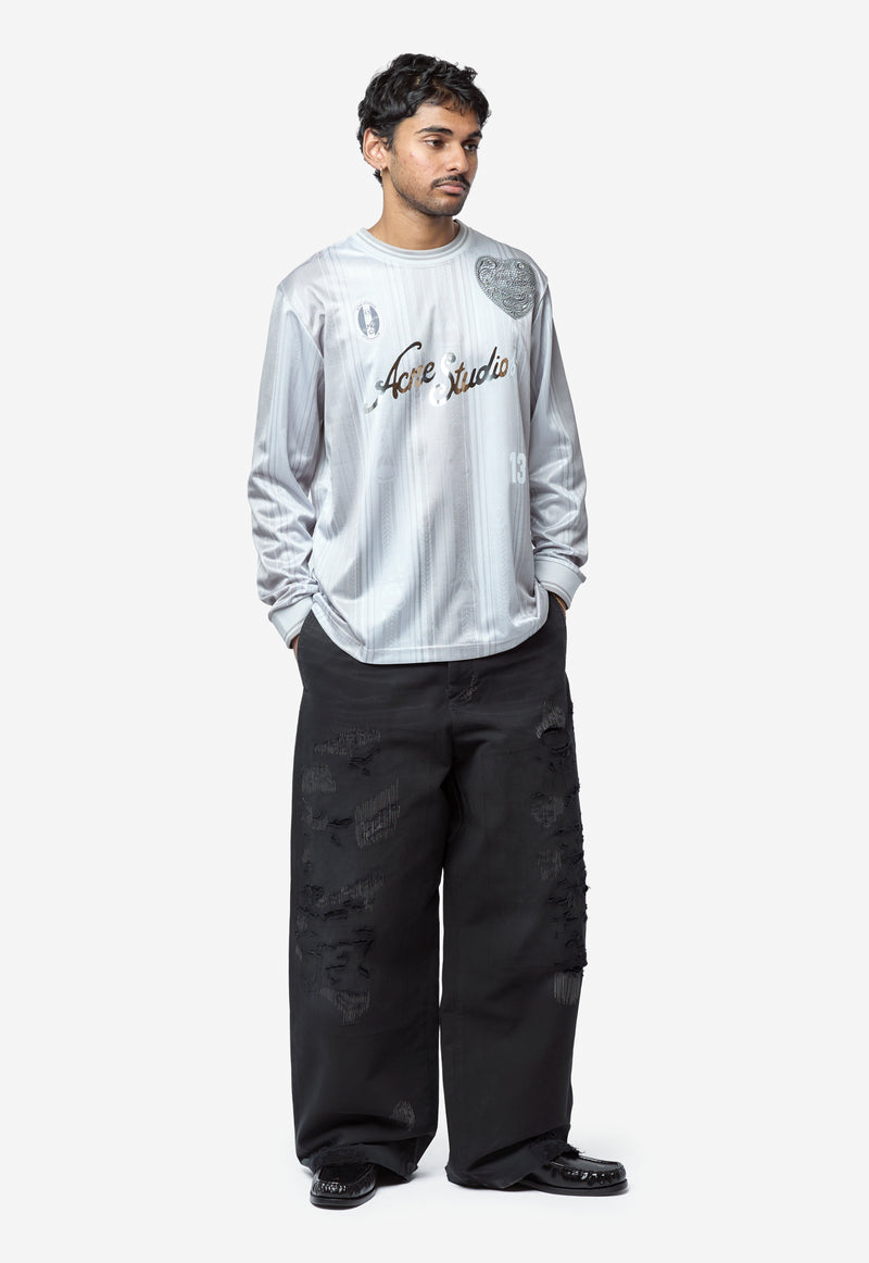 Men's Logo Sports Jersey Top Grey FN-MN-TSHI000680